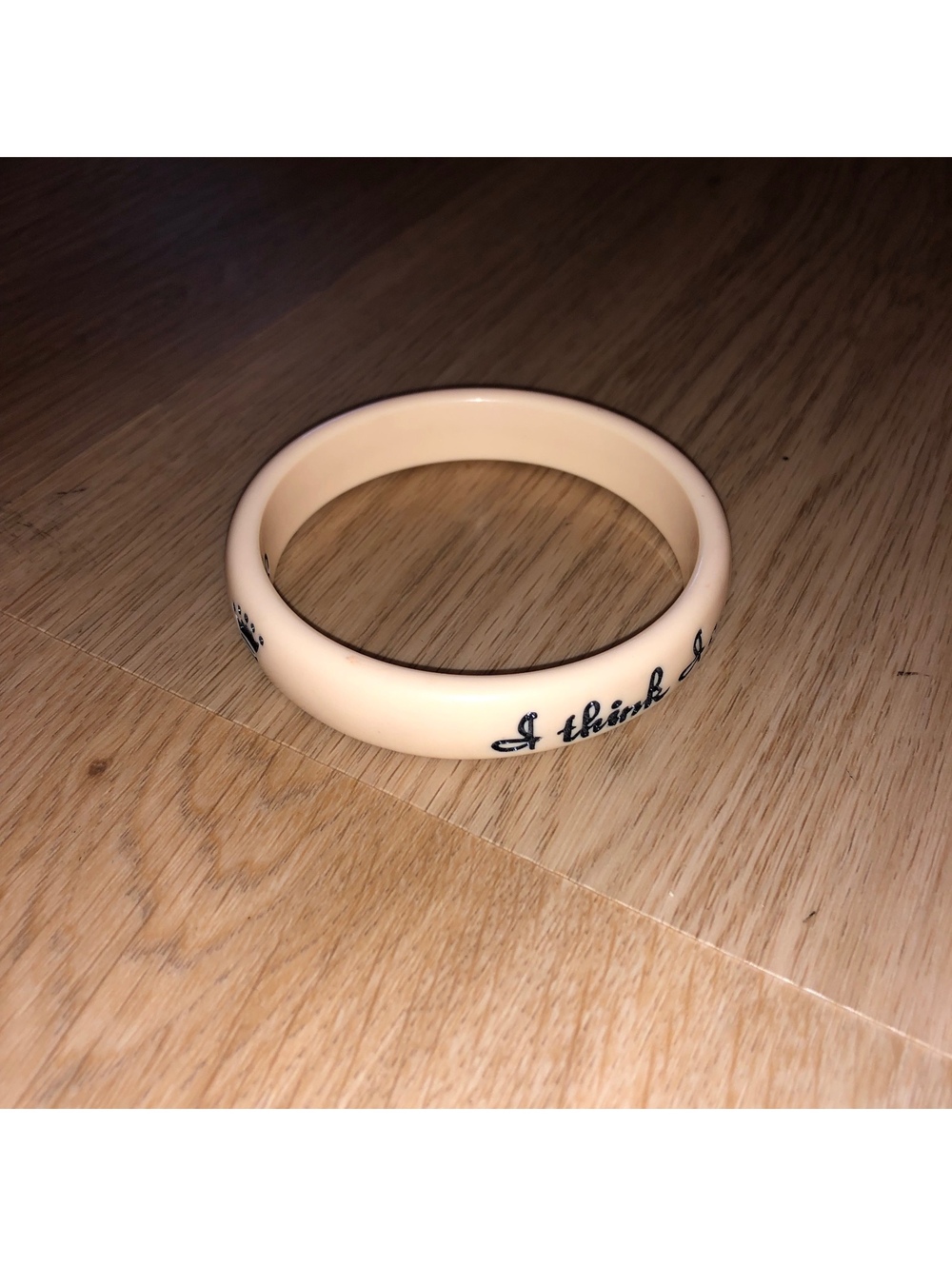 JESSICA KAGAN CUSHMAN JKC STUDIO RESIN BANGLE BRACELET I THINK I CAN I THINK CAN